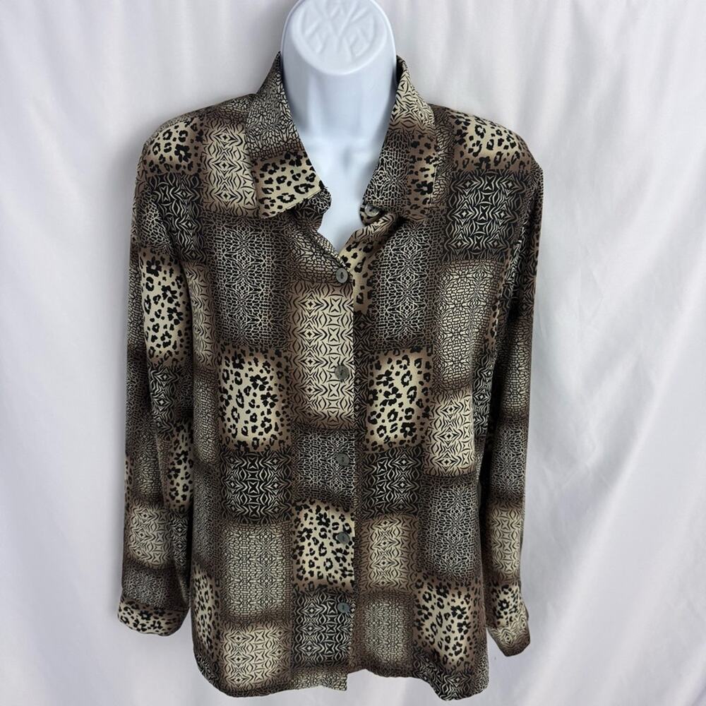 Vtg. Kathy Che Button Up Top Size Small